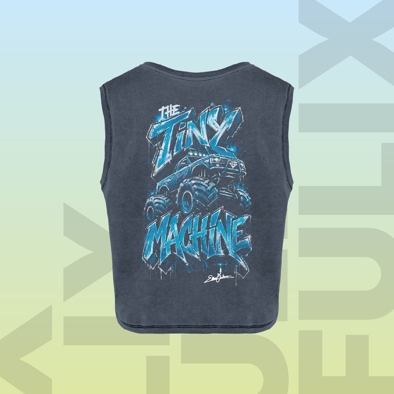 FULIX - Tshirt Crop Donna - Mineral Grey