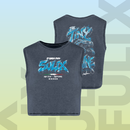 FULIX - Tshirt Crop Donna - Mineral Grey