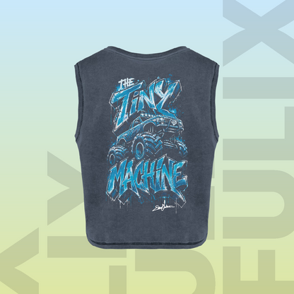FULIX - Tshirt Crop Donna - Mineral Grey